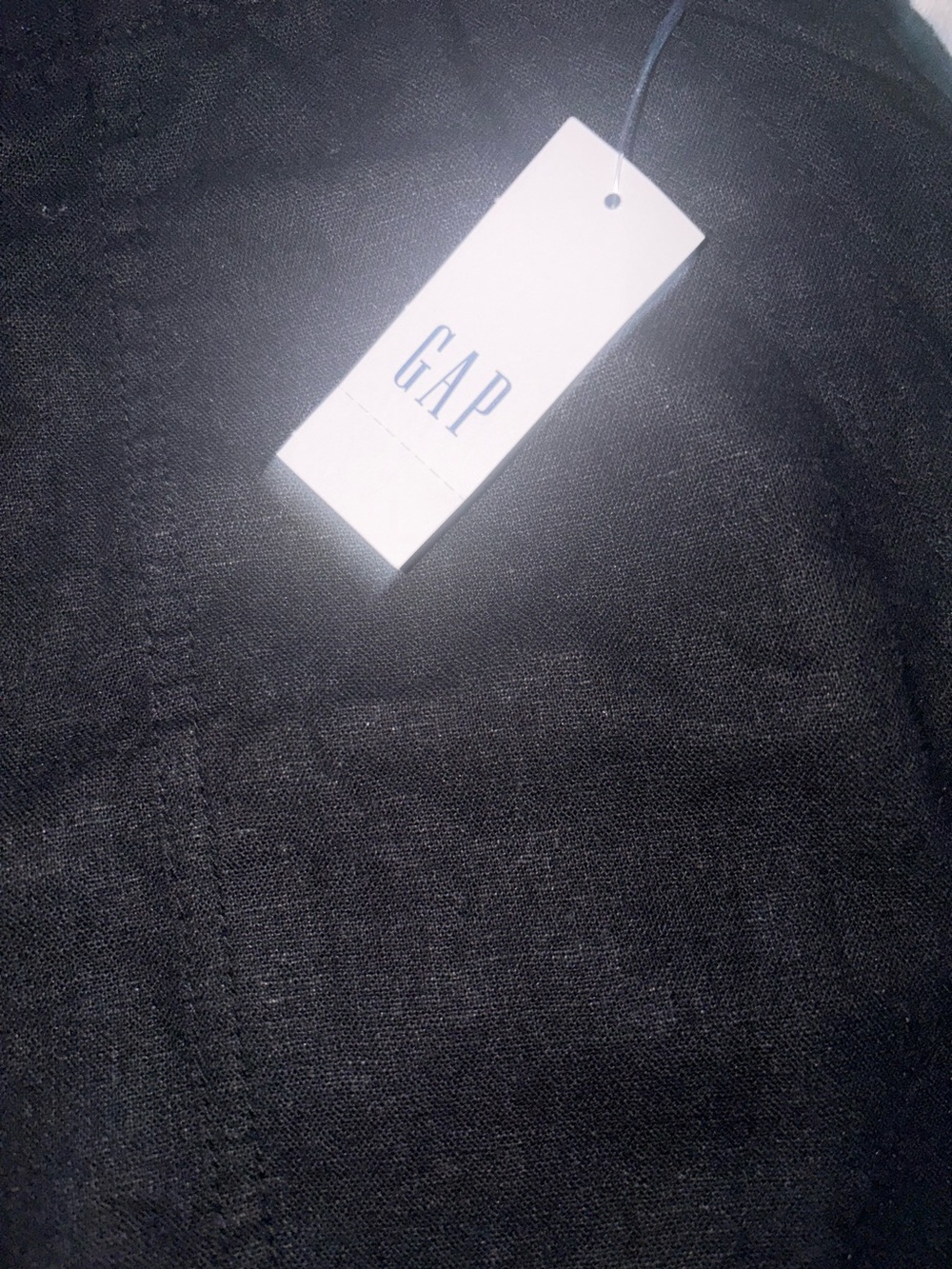 GAP Black Drawstring Linen-Blend Casual Shorts New With Tags - Picture 9 of 9